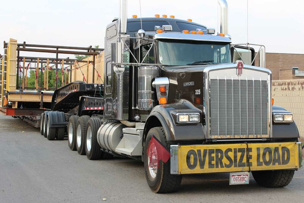 oversize load on trucks