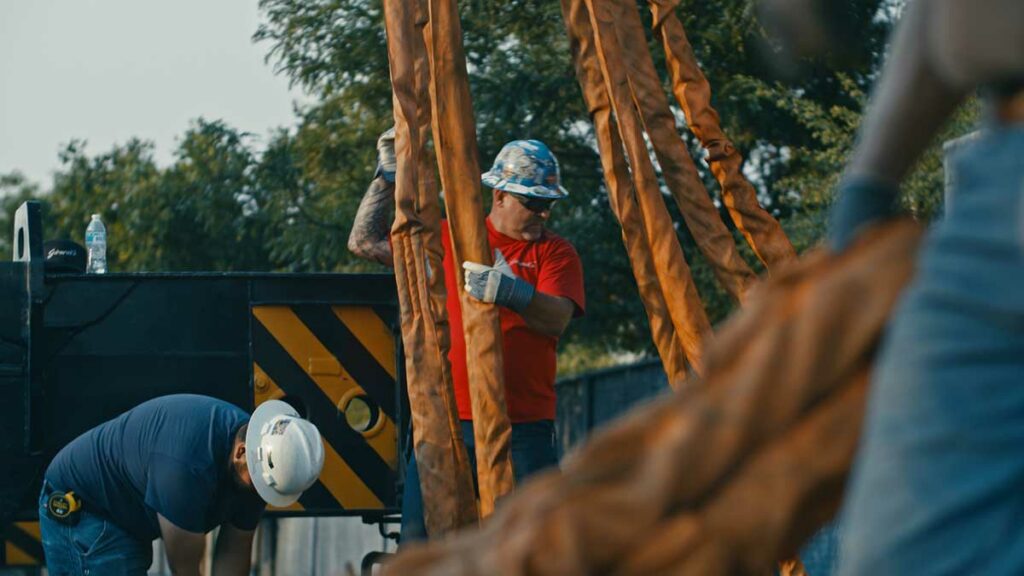 employees building structures