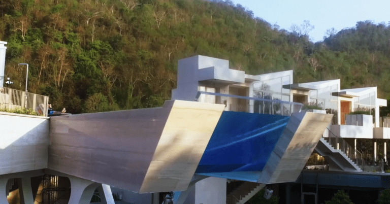 side view of thailand skylight pool